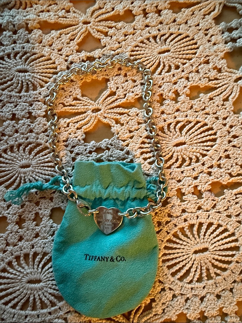 Tiffany & Co heart tag choker necklace